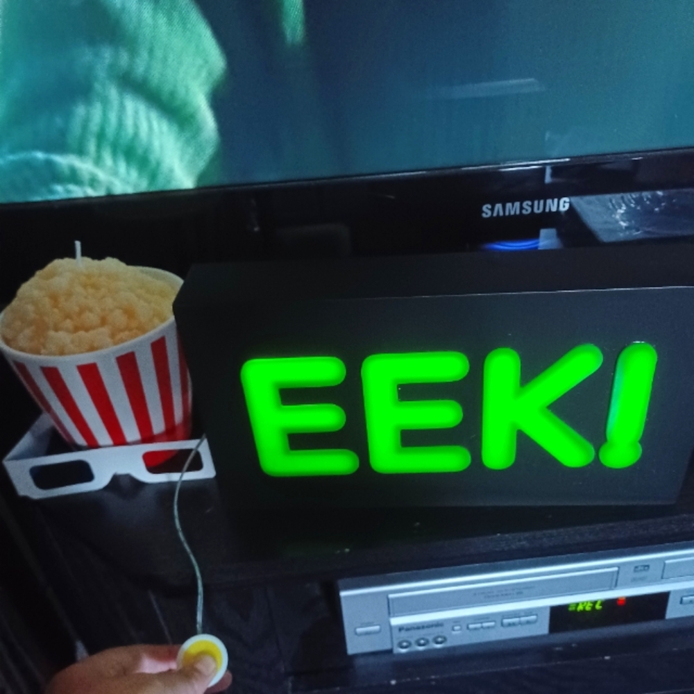 Halloween EEK! Light Up Neon Sign Decor Prop